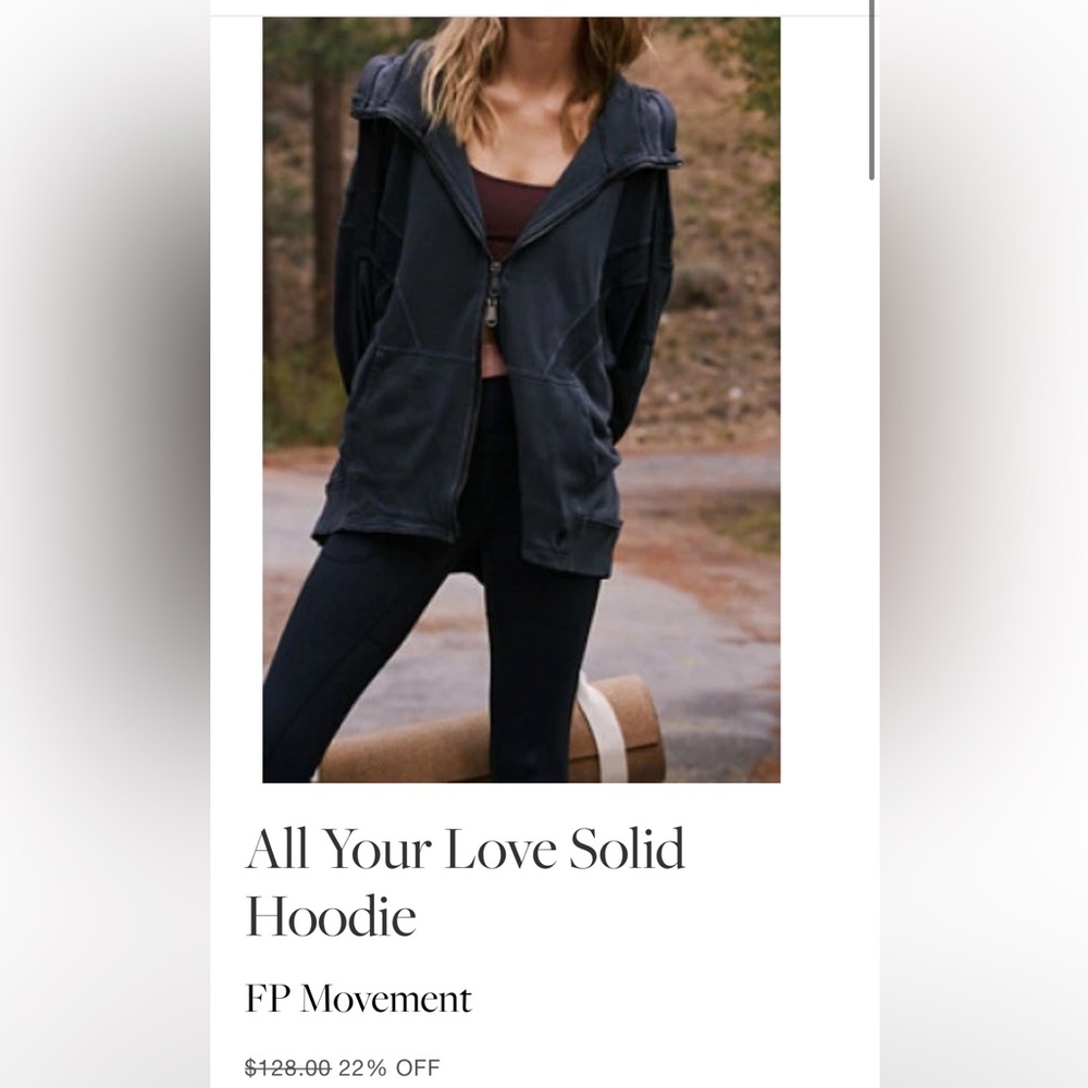 Free people movement all your love solid hoodie